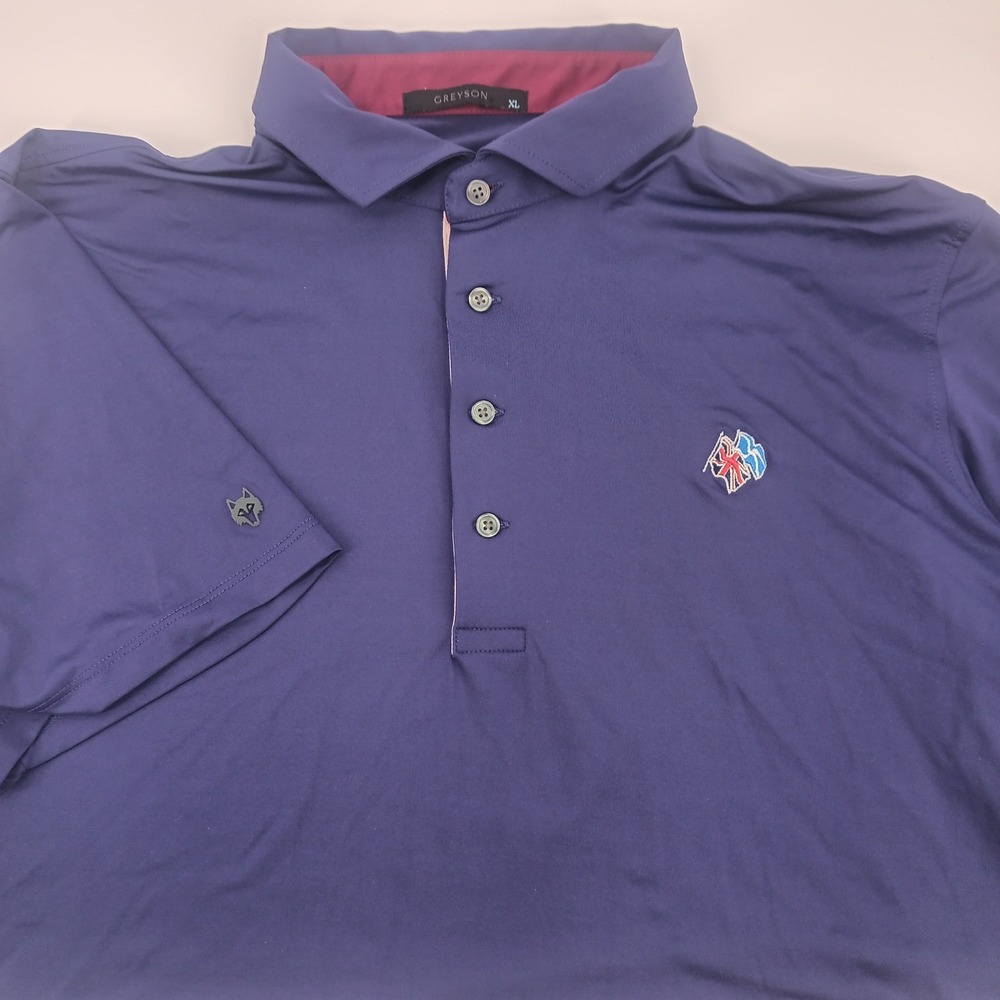 Greyson Frederica Golf Club Mens XL Navy Blue Performance Golf Polo